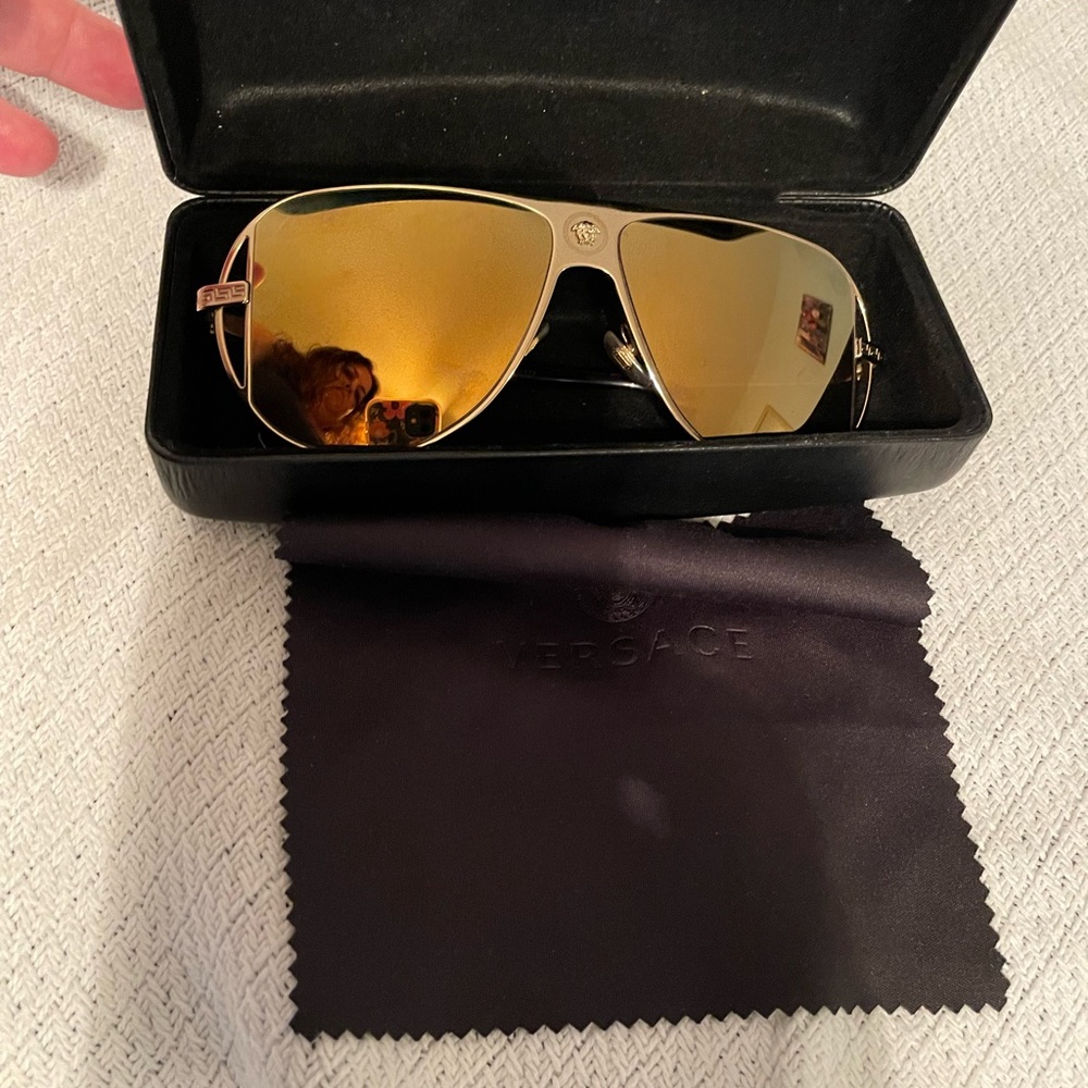 Versace 57mm pilot aviator sunglasses
